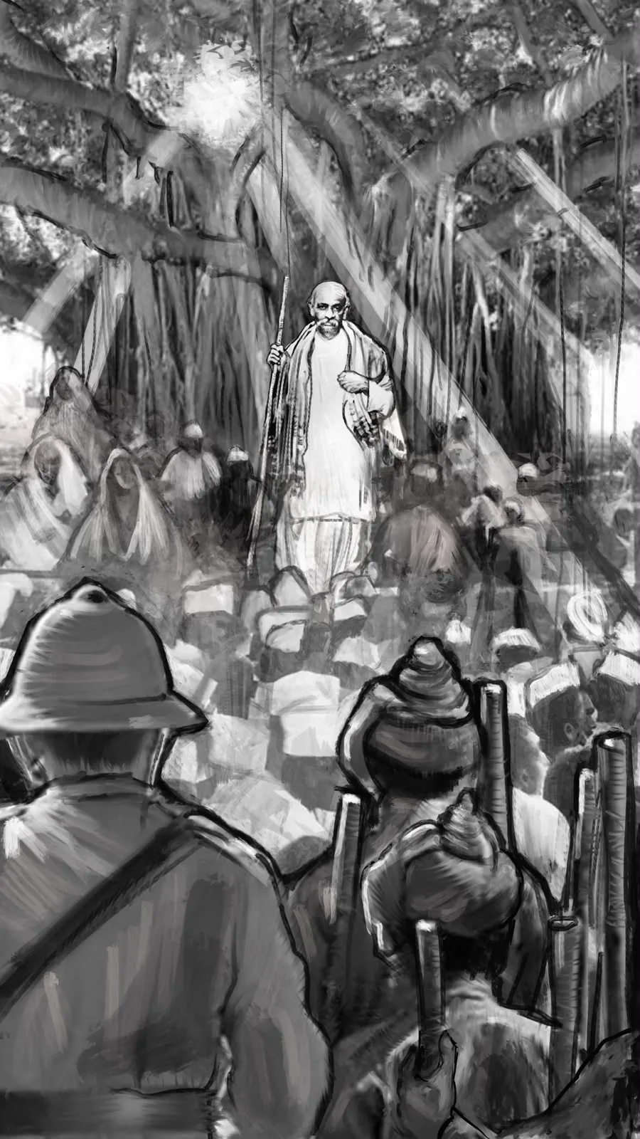 Sardar Patel, monochrome concept